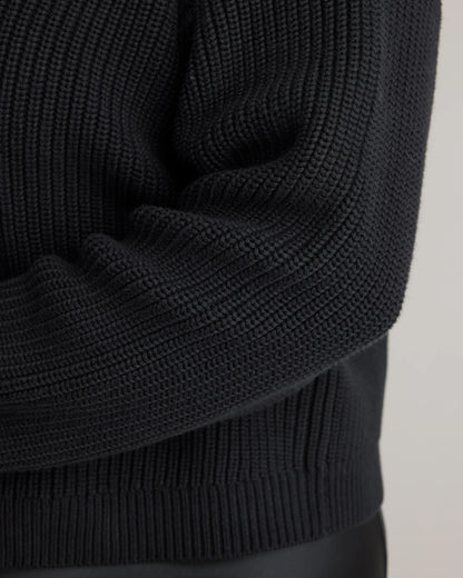 100% Organic Cotton Fisherman V-Neck Sweater - 1X / Speckled Beige