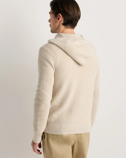 Organic Cotton Cashmere Waffle Hoodie - S / Bayberry Olive