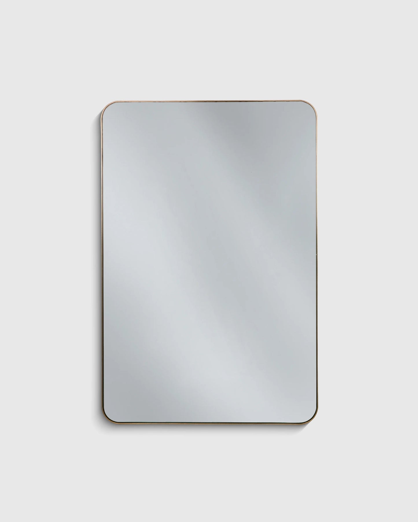 Rectangle Metal Framed Wall Mirror - One Size / Gold Metal Frame