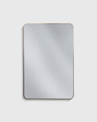 Rectangle Metal Framed Wall Mirror - One Size / Gold Metal Frame
