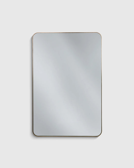 Rectangle Metal Framed Wall Mirror - One Size / Gold Metal Frame