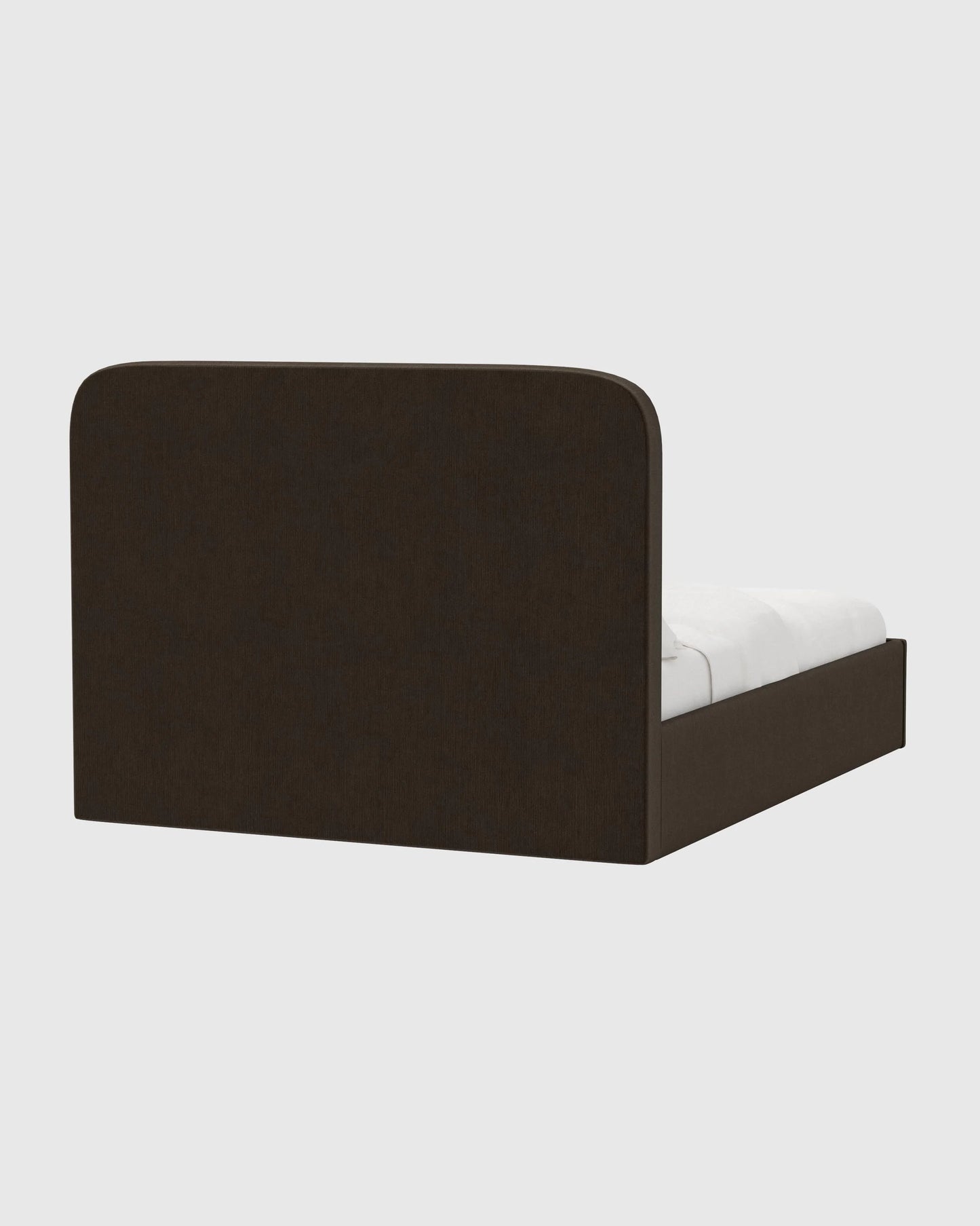Curved Bed in Performance Velvet - Full / Walnut