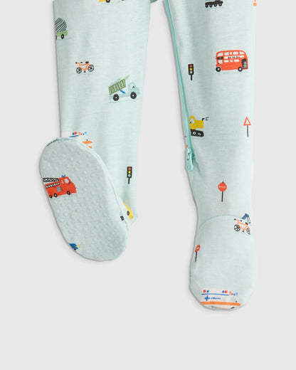 100% Organic Cotton Footie Pajama - 2T / Vehicles