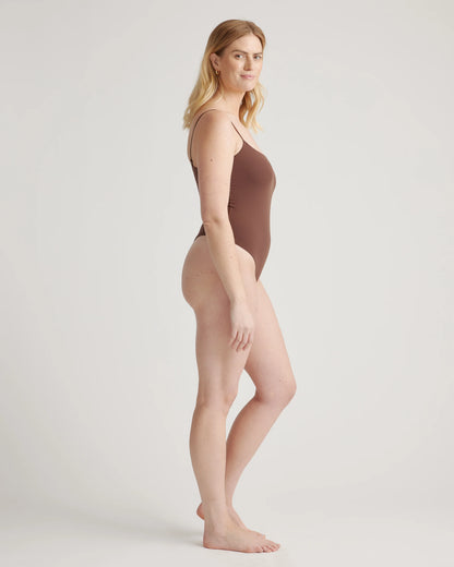 Second Skin Scoop Neck Cami Bodysuit - XS / Black