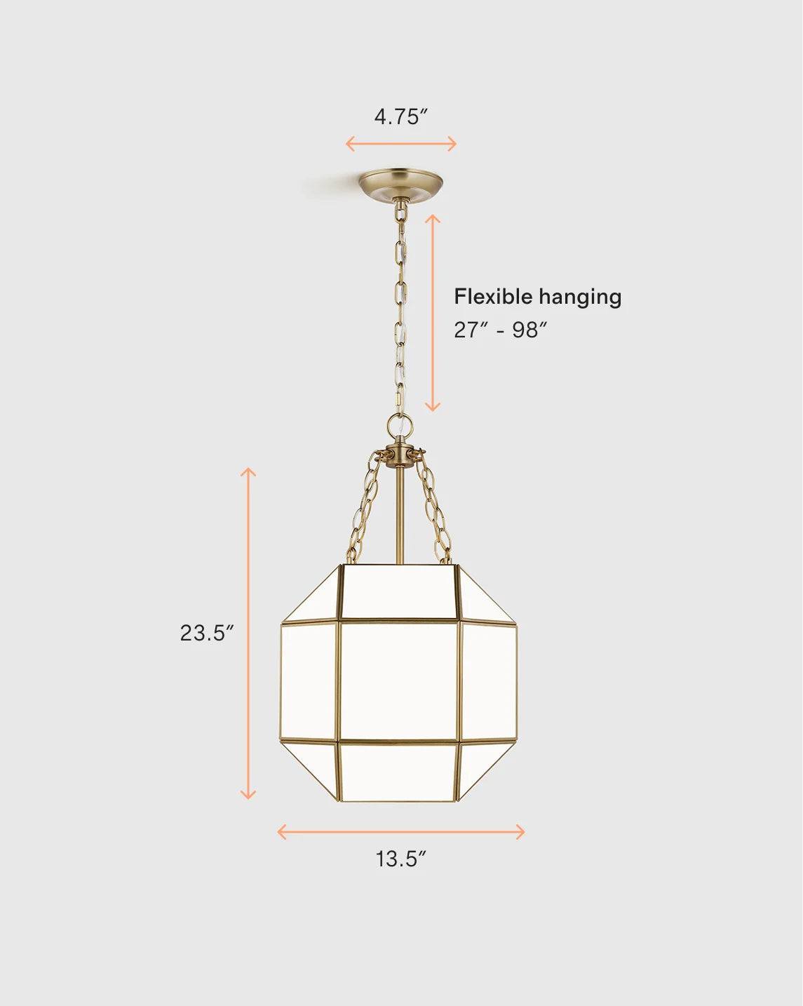 Geometric Steel Lantern Light - Small / Silver