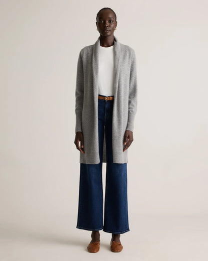 Mongolian Cashmere Duster Cardigan Sweater - XS / Oatmeal
