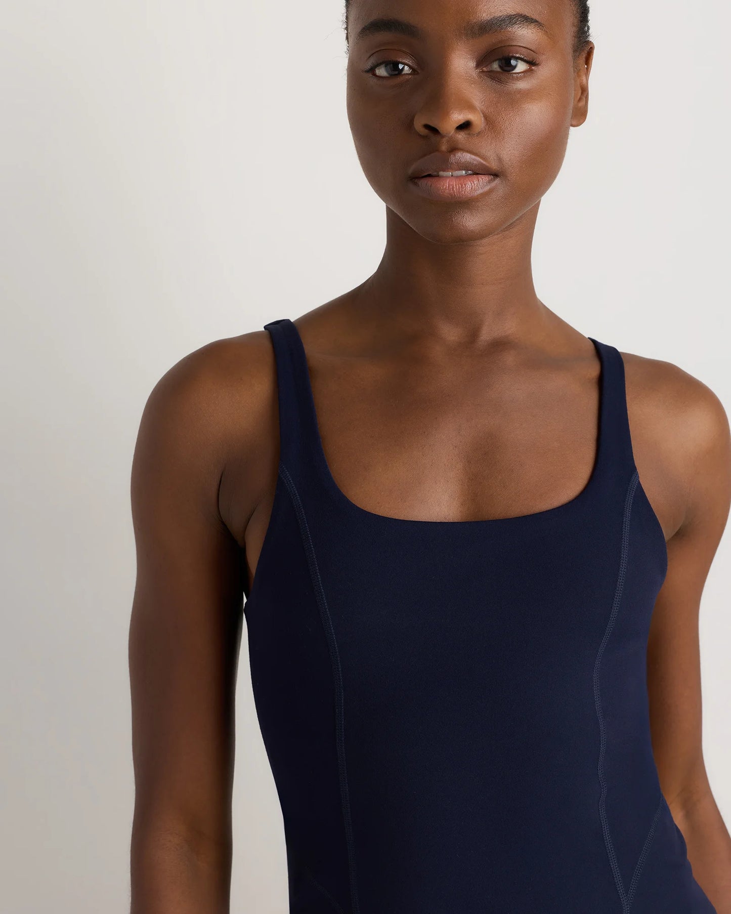 Power-Up Square Neck Dress - XS / Black