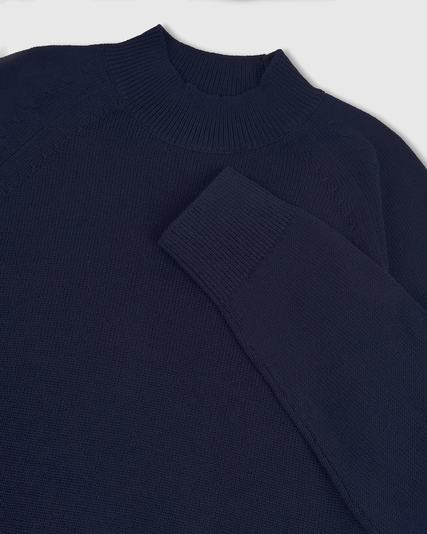 100% Organic Cotton Mock Neck Sweater - XS / Ivory