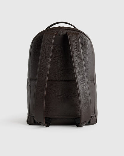 Excursion Italian Leather Laptop Backpack - One Size / Black