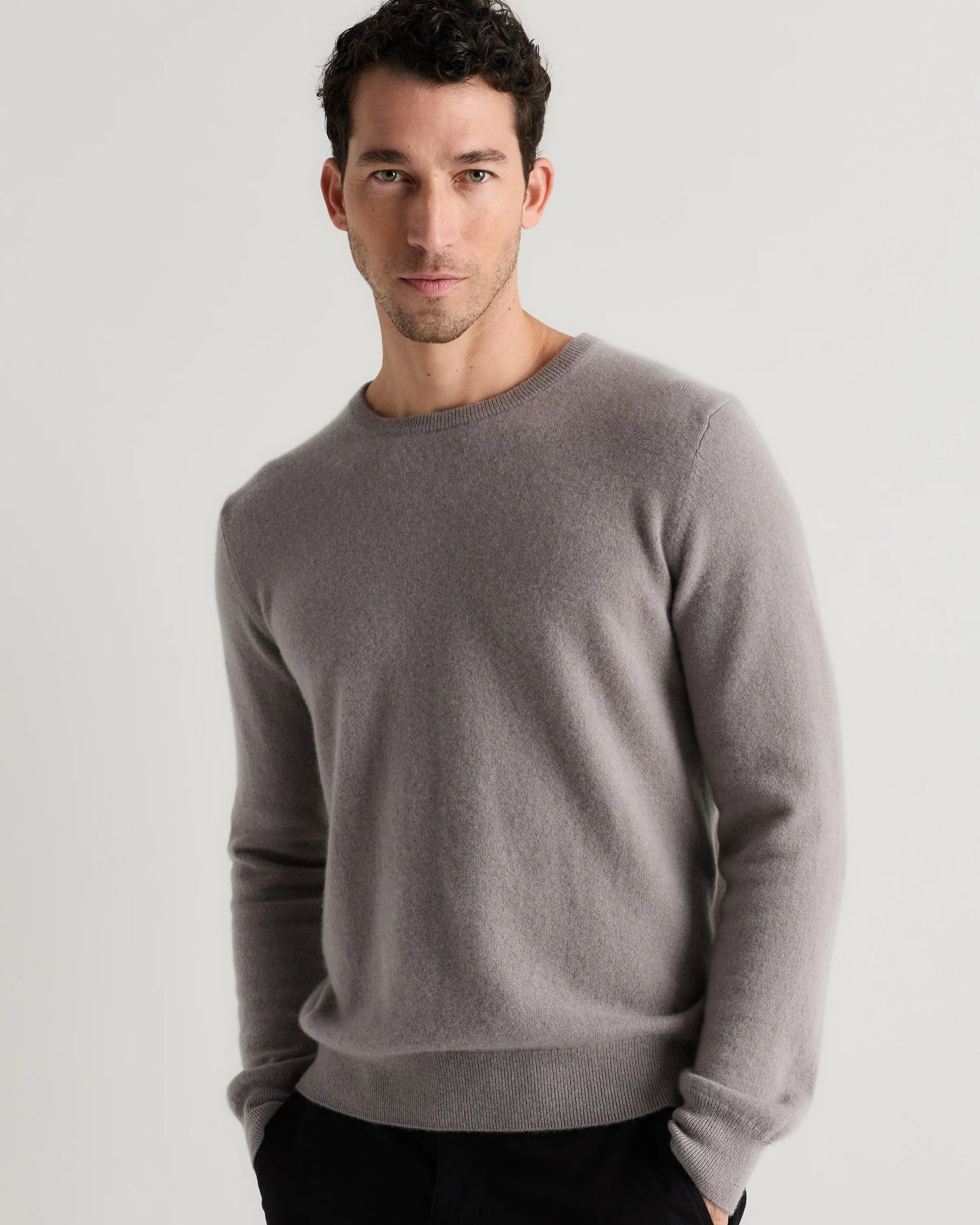 Mongolian Cashmere Crewneck Sweater - XS / Black