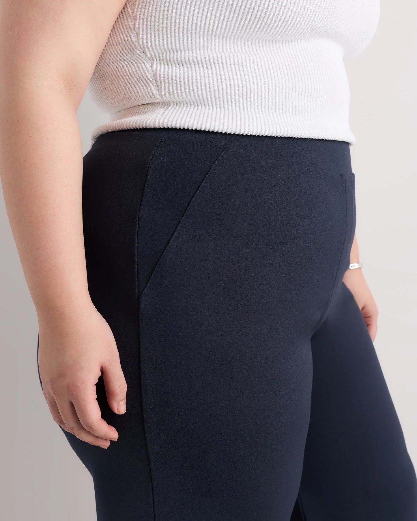 Ultra-Stretch Ponte Wide Leg Pants - 1X / Black