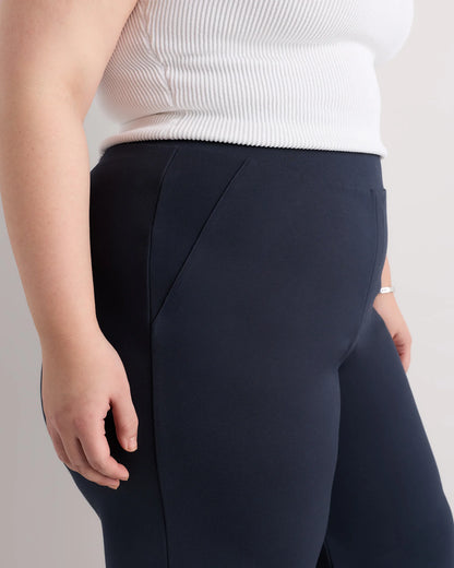 Ultra-Stretch Ponte Wide Leg Pants - 1X / Black