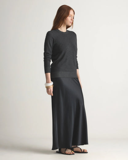 Lightweight Cotton Cashmere Crew Sweater - XS / Mountain Spring Blue
