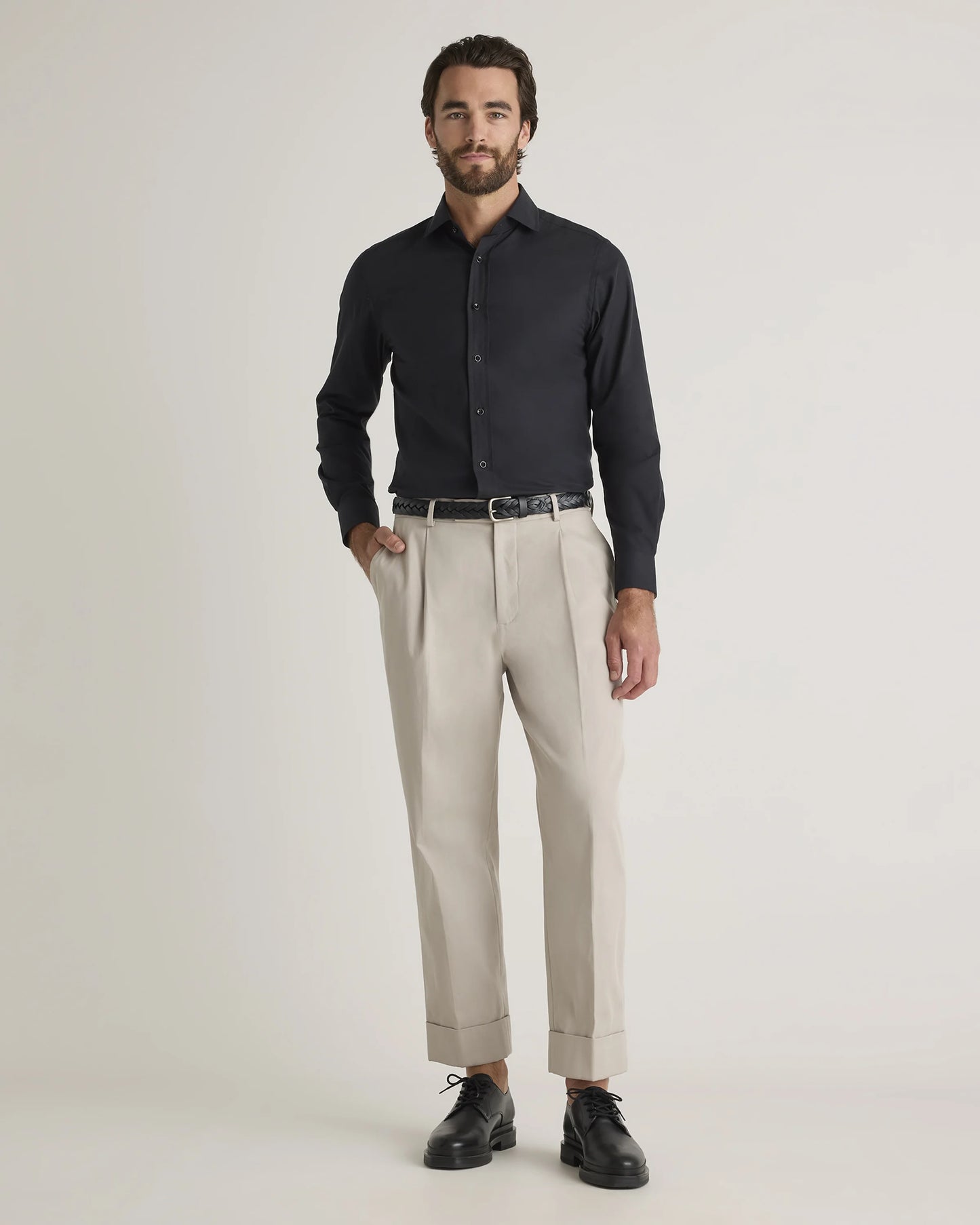 Organic Cotton Cashmere Dress Shirt - XS / Pale Blue