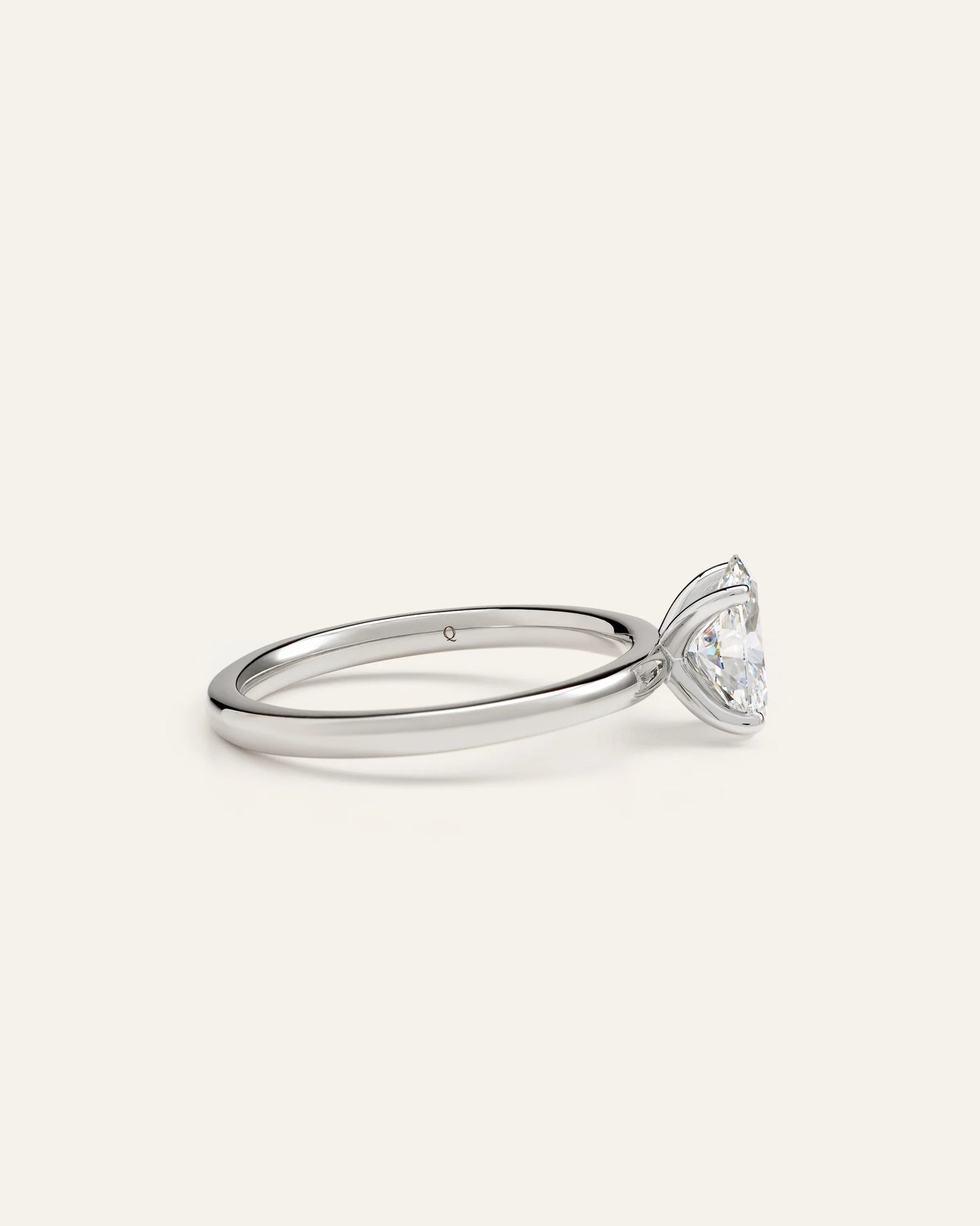 Lab Grown Diamond Oval Comfort Fit Engagement Ring - 1ct - 4 / Yellow Gold