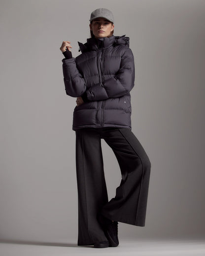 Ultra-Stretch Ponte Super Wide Leg Pants - XS / Black