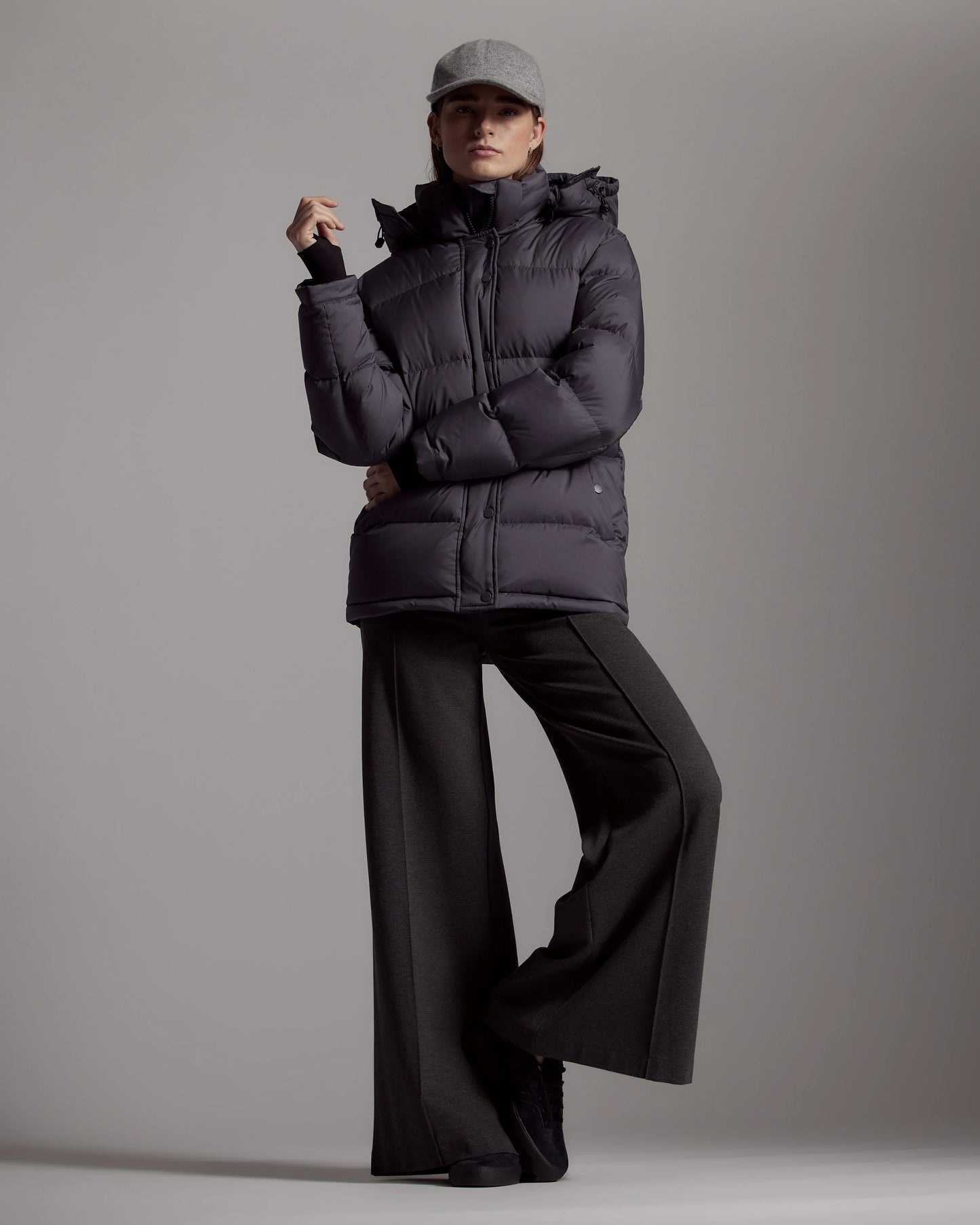 Ultra-Stretch Ponte Super Wide Leg Pants - XS / Black