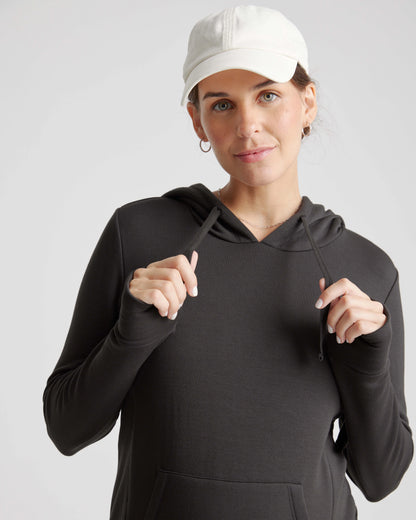 SuperSoft Fleece Maternity & Nursing Hoodie - XS / Off-White