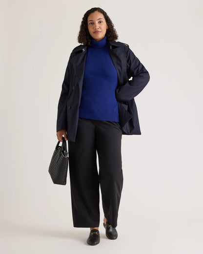 Mongolian Cashmere Turtleneck Sweater - XS / Heather Grey