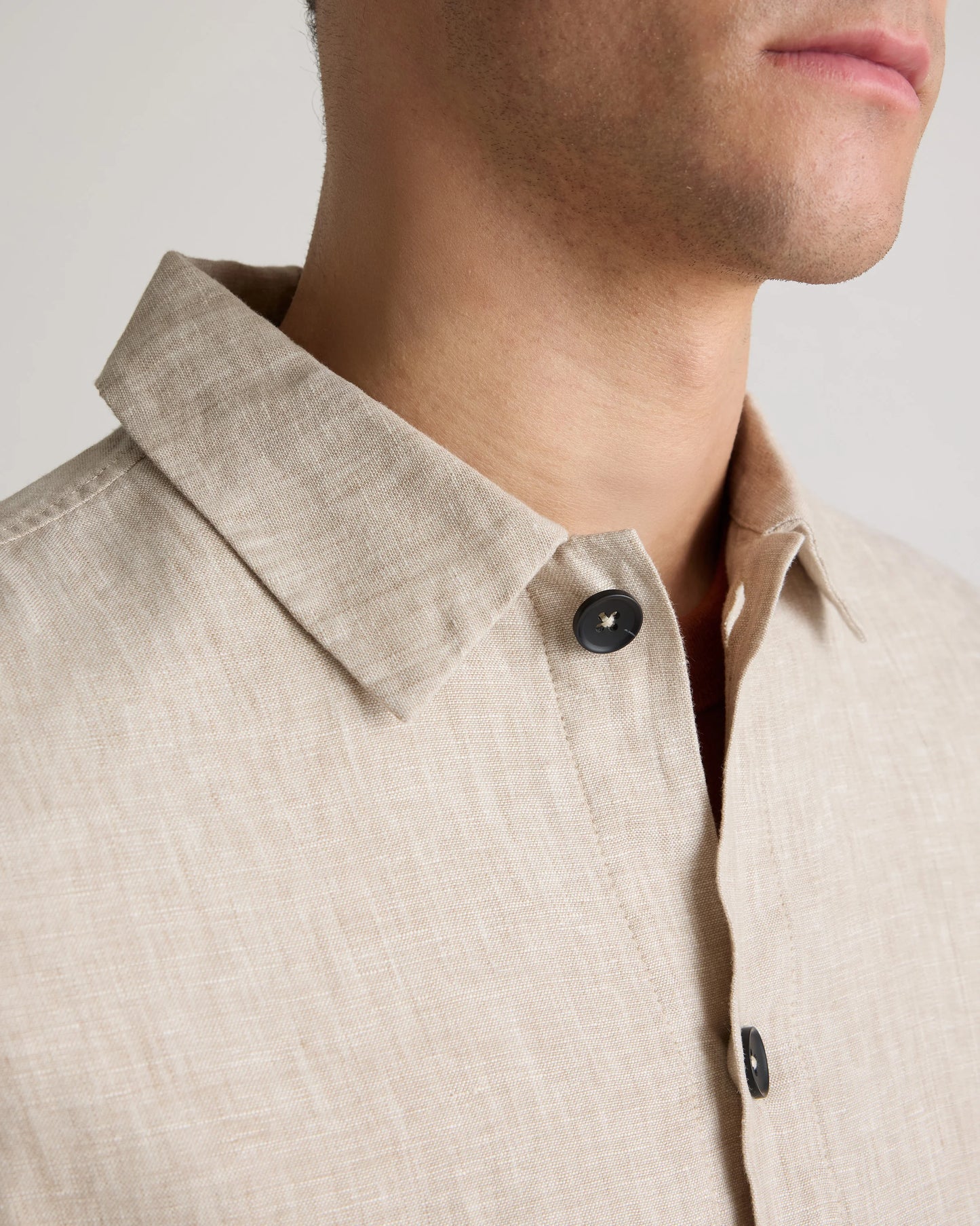 100% European Linen Chore Jacket - S / Flax