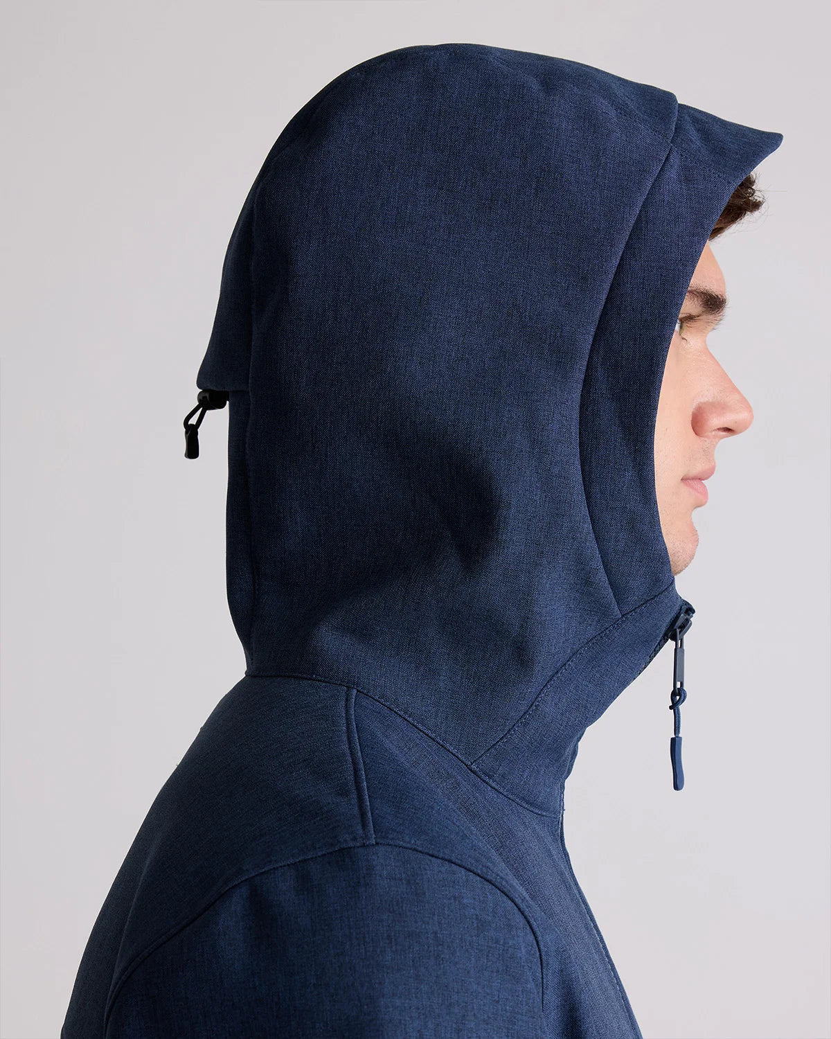 Softshell Fleece-Lined Full-Zip Hooded Jacket - XS / Heather Shady Charcoal