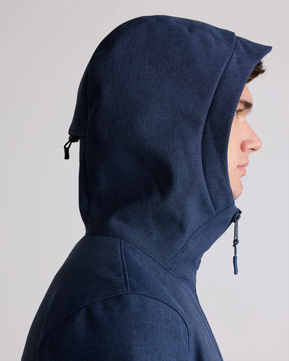 Softshell Fleece-Lined Full-Zip Hooded Jacket - XS / Heather Shady Charcoal