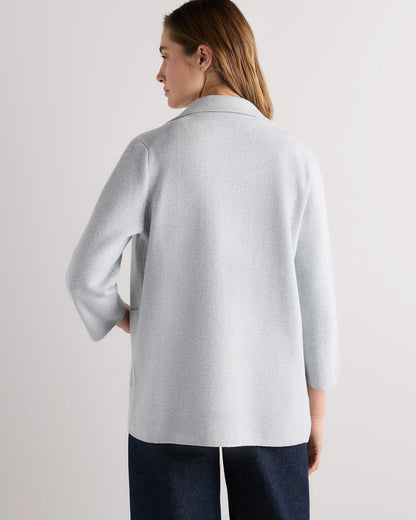 100% Organic Cotton Knit Blazer - XS / Heather Dove Grey