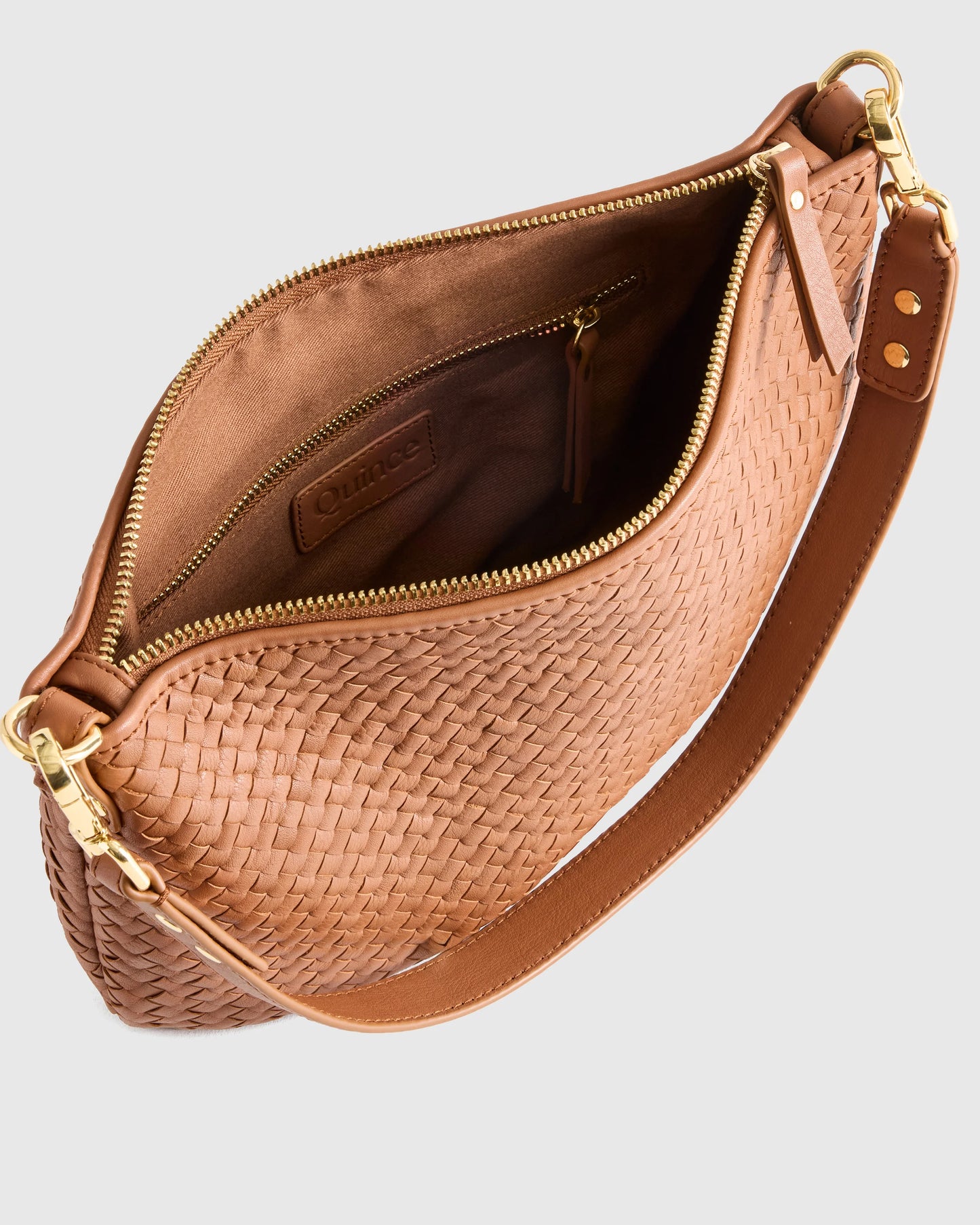 Sloane Handwoven Mini Shoulder Bag - One Size / Cognac