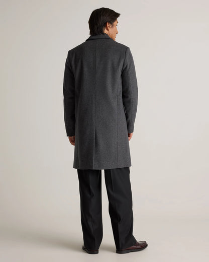 Italian Wool Overcoat - S / Heather Charcoal