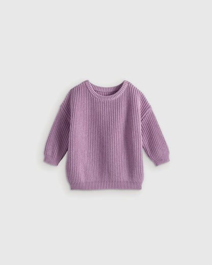 100% Organic Cotton Fisherman Tunic Sweater - 3-6M / Navy