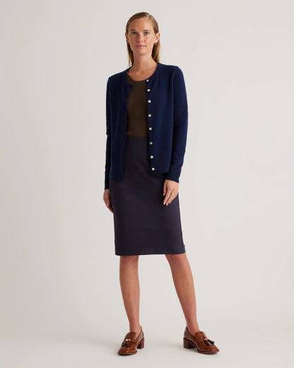 Ultra-Stretch Ponte Pencil Skirt - XS / Charcoal