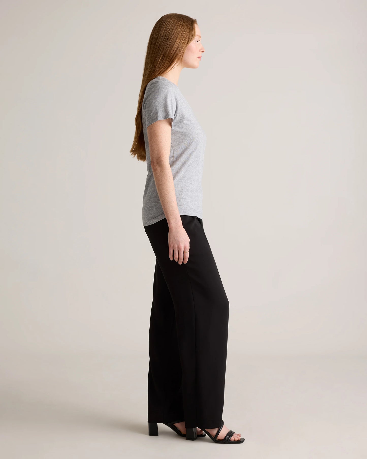 Cotton Modal V-Neck Tee - XS / Navy