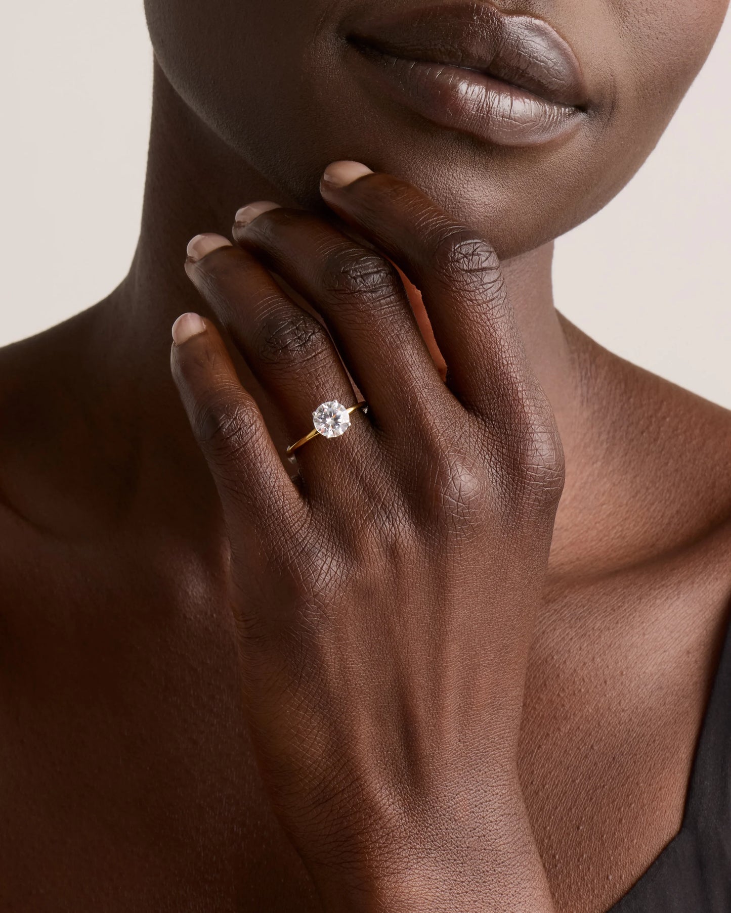 Lab Grown Diamond Round Petite Classic Engagement Ring - 1.50ct - 4 / Yellow Gold
