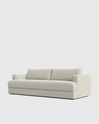 Sierra Curved Arm Sofa in Performance Basketweave - 7ft / Flax