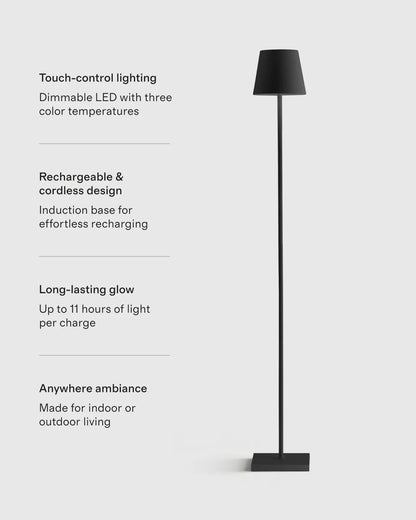 Poldina Pro Rechargeable Floor Lamp by Zafferano - One Size / White