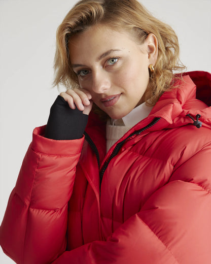 Responsible Down Cropped Puffer Jacket - XS / Shiny Black