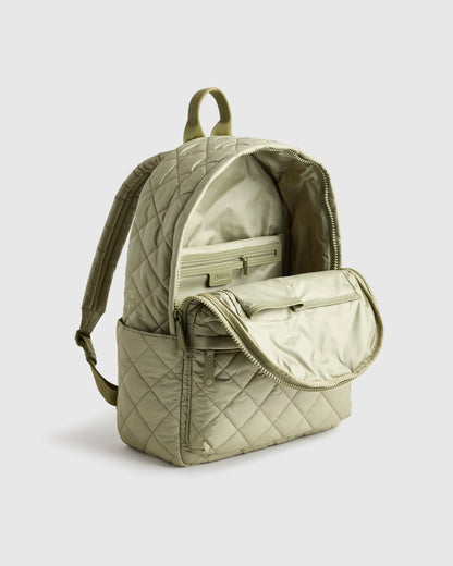 Transit Quilted Commuter Backpack - One Size / Taupe Brown