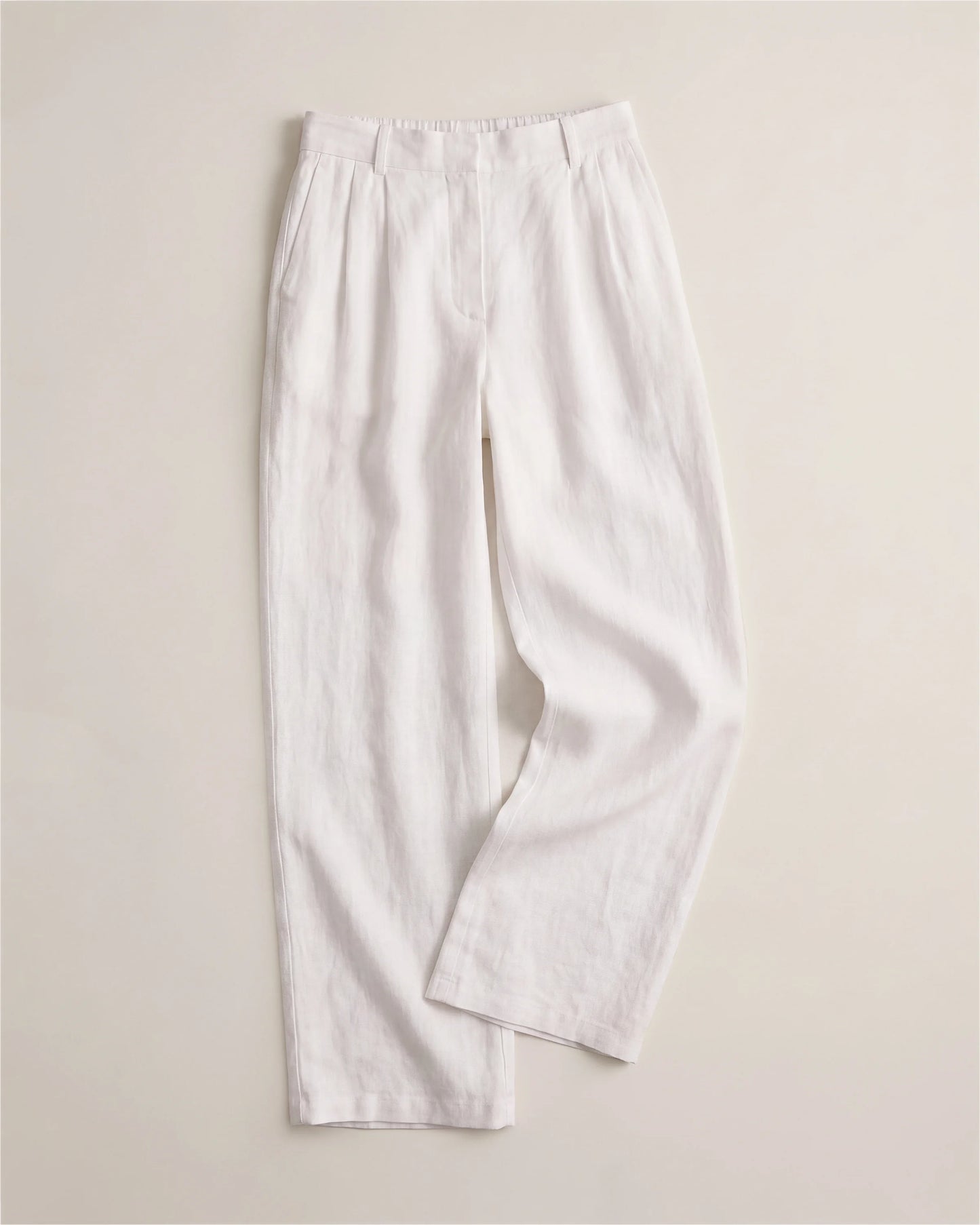 100% European Linen Pleated Trouser - 0 / Bayberry Olive