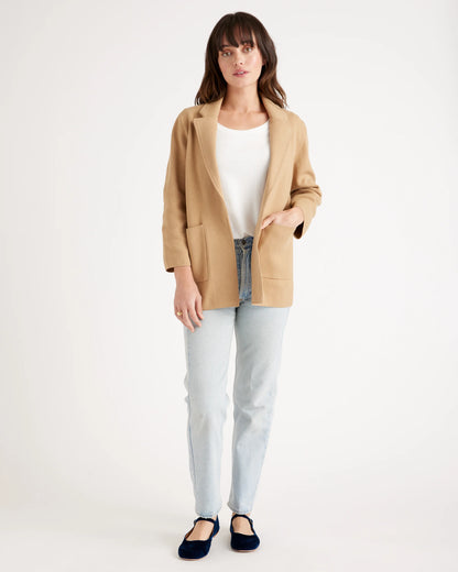 100% Organic Cotton Knit Blazer - XS / Heather Dove Grey