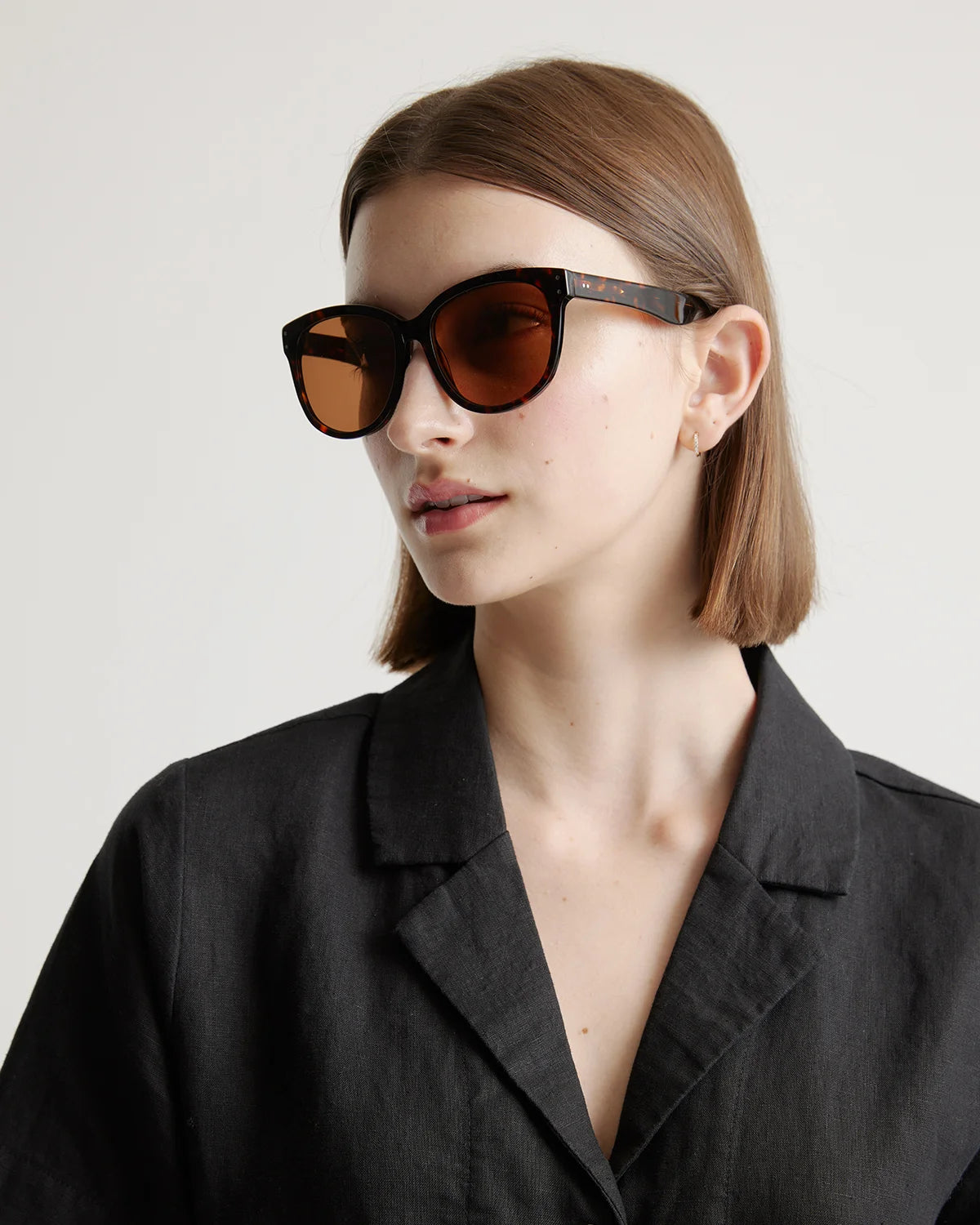 Lennon Polarized Acetate Sunglasses - One Size / Tortoise with Brown lens