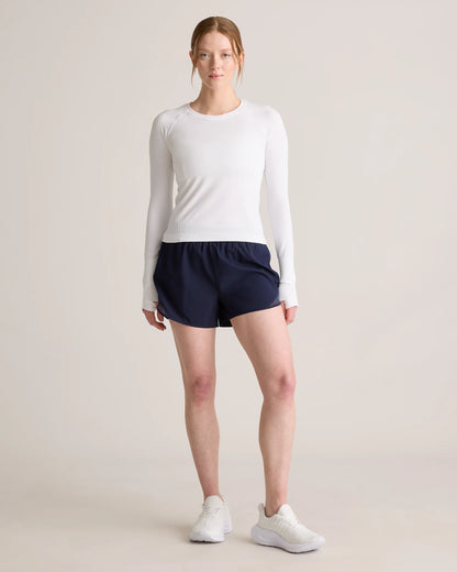 Seamless Waist-Length Long Sleeve Top - XS / Deep Navy