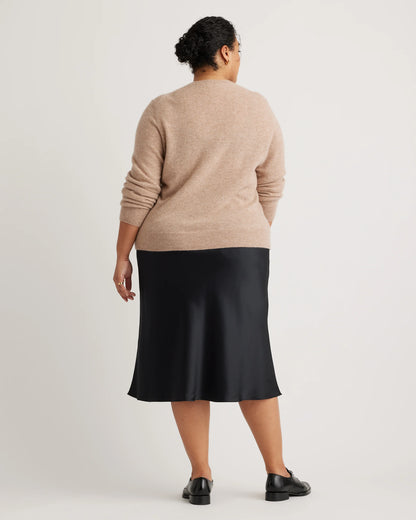 Mongolian Cashmere Crewneck Sweater - 1X / Pale Custard Yellow