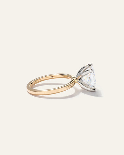 Lab Grown Diamond Princess Comfort Fit Engagement Ring - 3ct - 4 / Yellow Gold