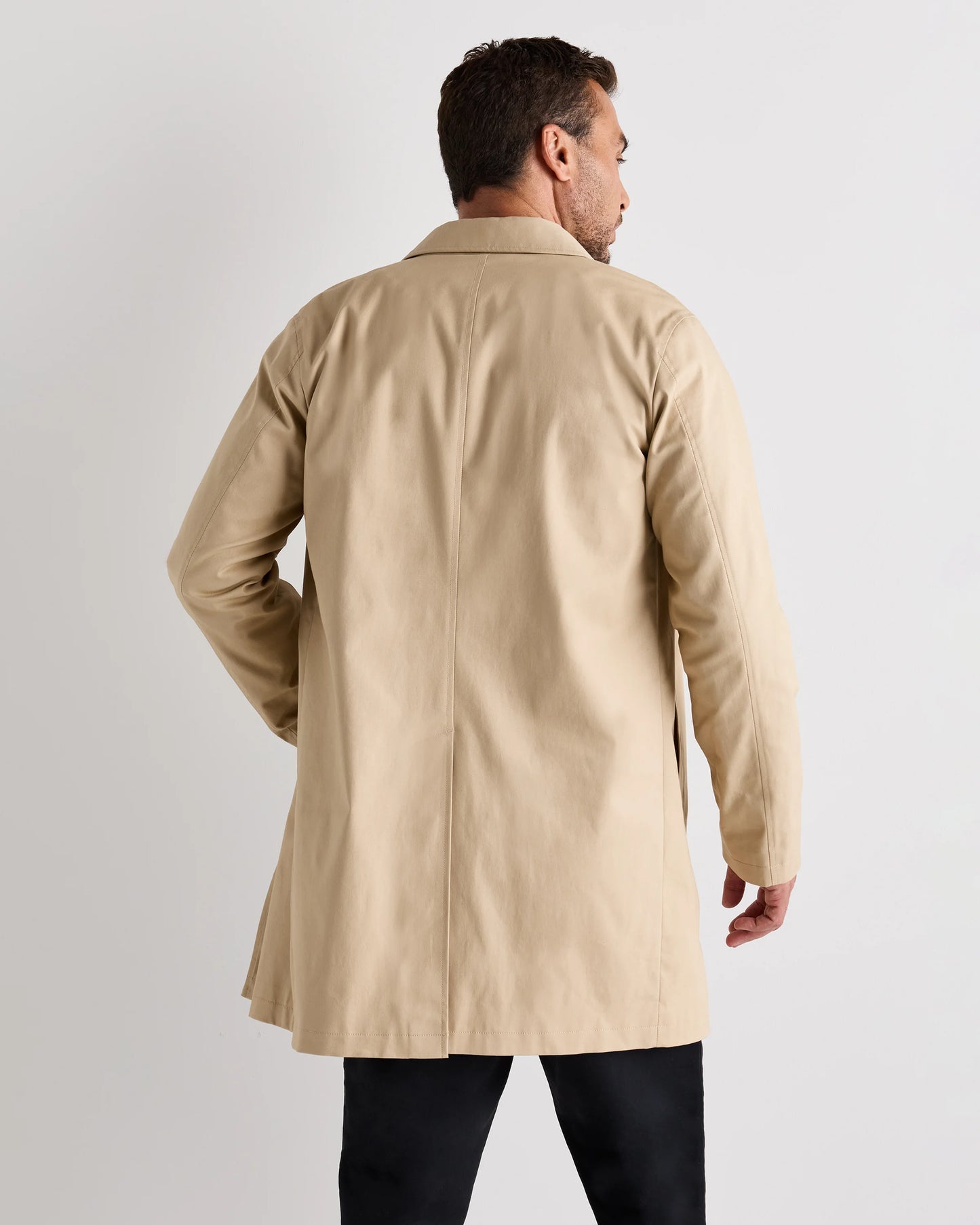 Comfort Stretch Trench Coat - S / Midnight Black