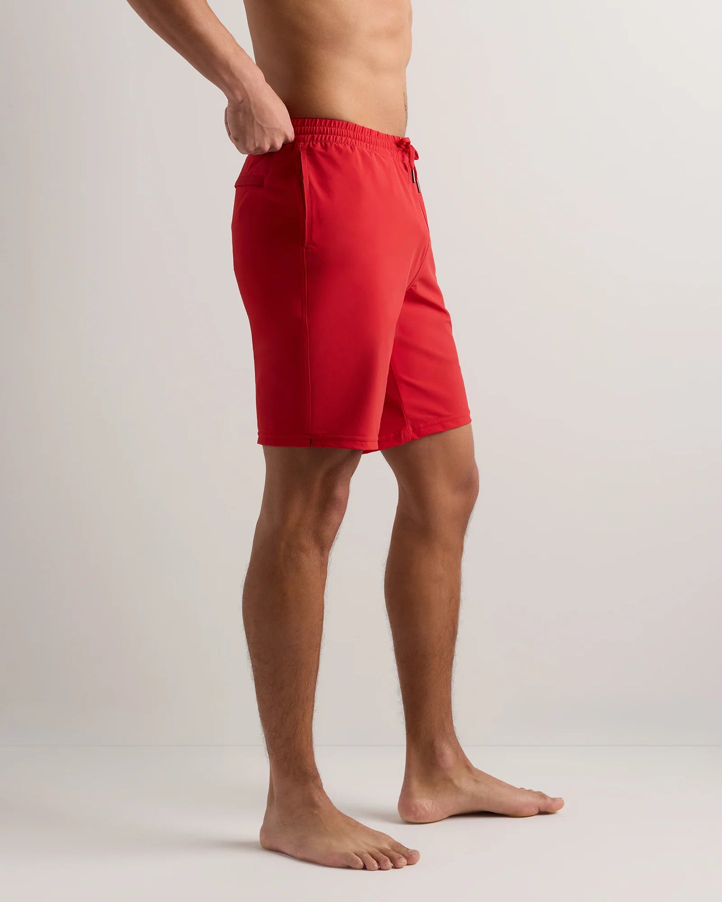 Italian Swim Trunks - 9" - S / Navy Palms