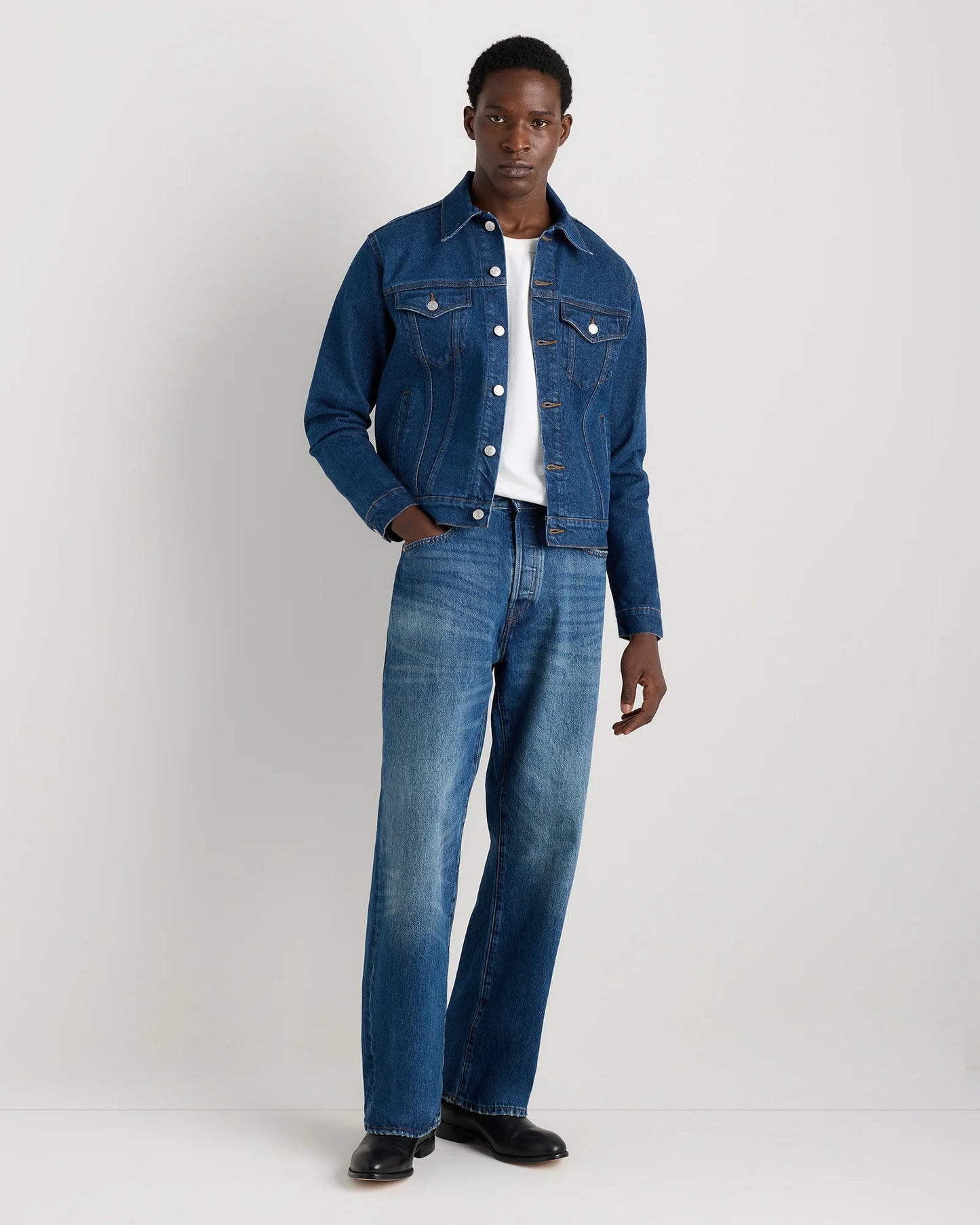 Comfort Stretch Denim Jacket - S / Dark Indigo