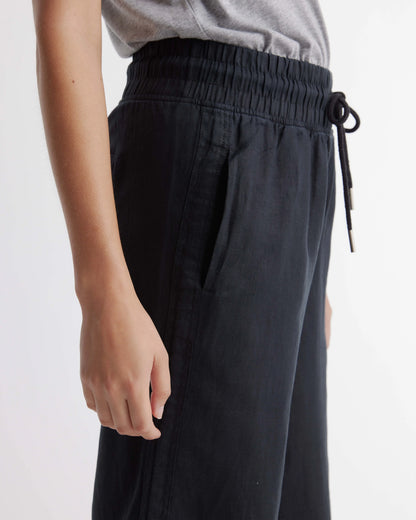 100% European Linen Wide Leg Pants - XS / Bayberry Olive
