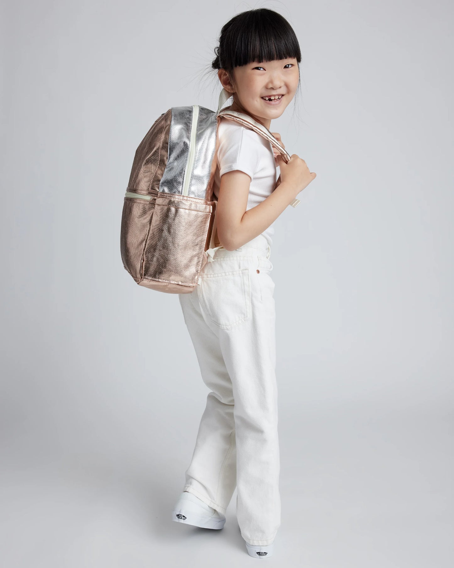 Recycled Double Pocket Backpack - One Size / Rainbow Clouds