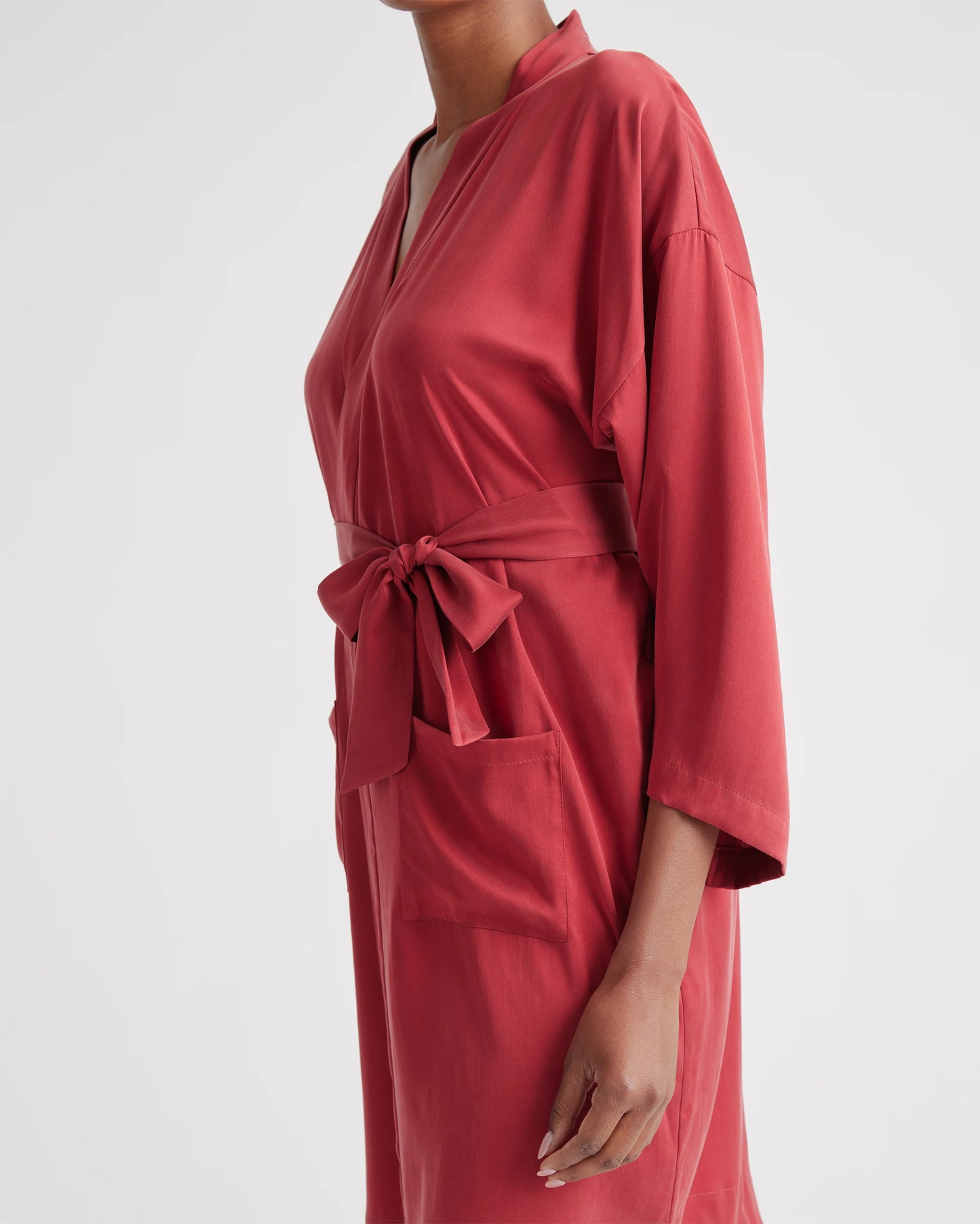 100% Washable Silk Robe - XS / Indigo