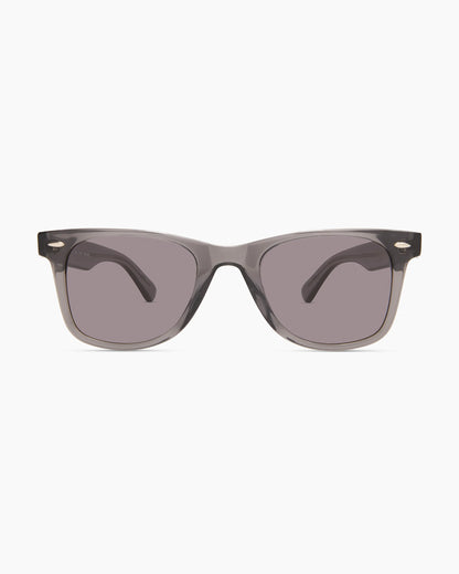 Walker Polarized Acetate Sunglasses - One Size / Clear Slate with Grey lens